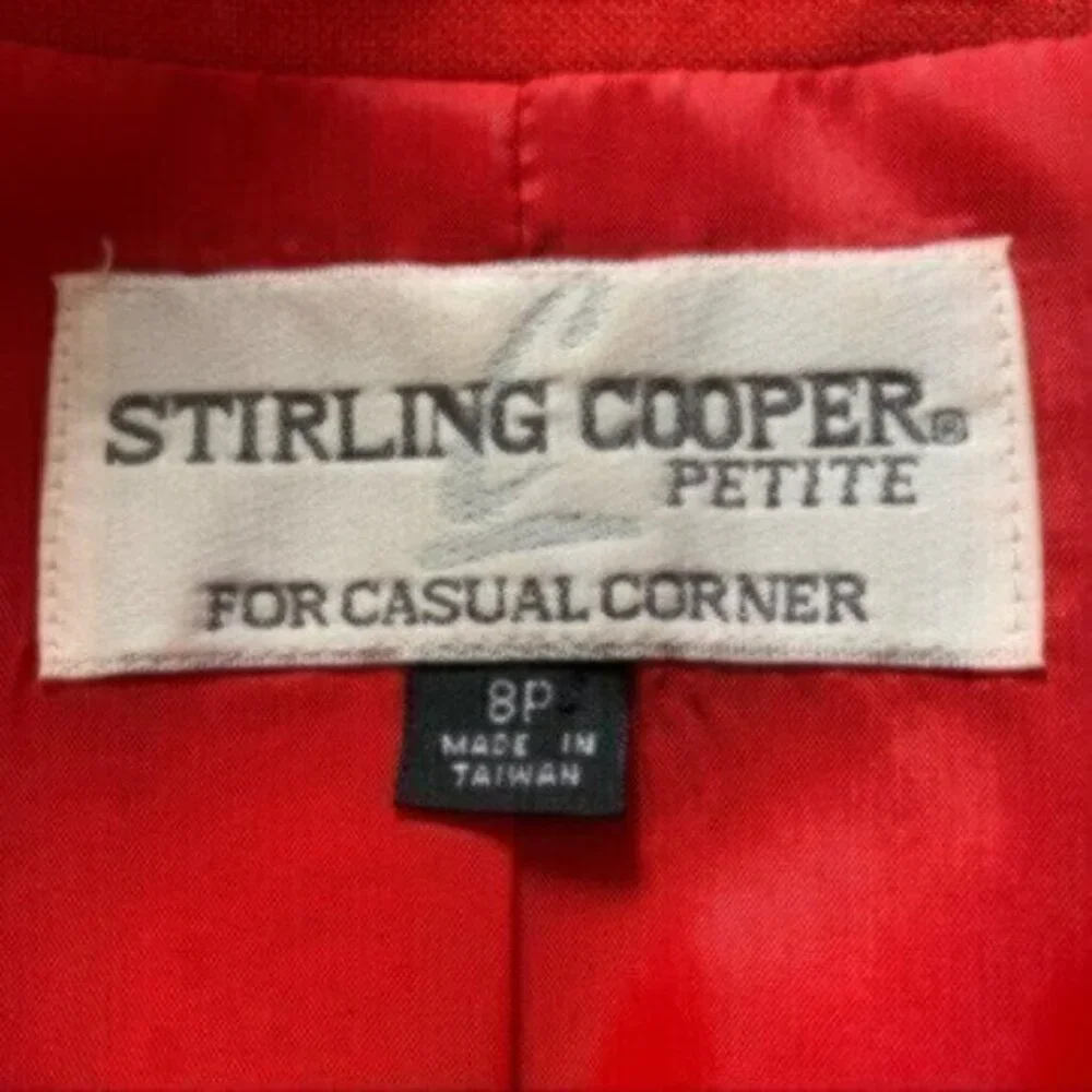 Stirling Cooper Red Vintage Two Piece Skirt Suit Set